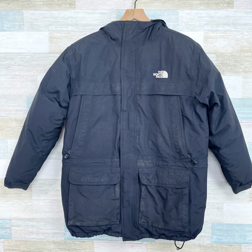 The North Face Goose Down Insulated Ski Jacket Black Snow Nylon Kids Boys XL